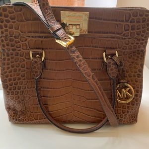 Michael Kors croc-embossed Satchel